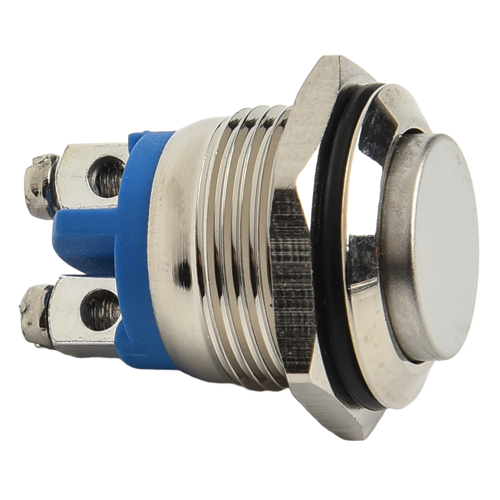 16mm Waterproof Metal Push Button Switch LED Light Momentary Reset Latching 12V Car Engine High Flat Head Power Switch