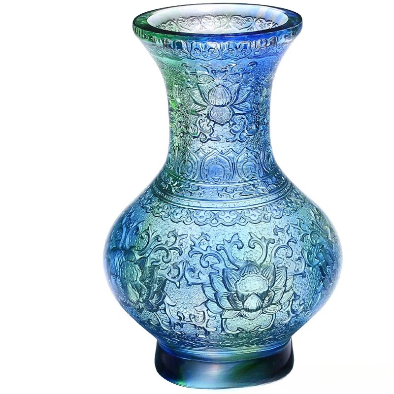 

Ancient glazed, Jinglian vase, ornament, living room flower arrangement, new house, housewarming gift