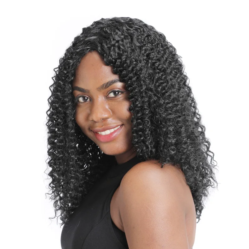 

Synthetic Curly Wig Middle Part Fluffy Short Spiral Afro Hair for Women Daily Party Natural Looking Heat Resistant Fiber