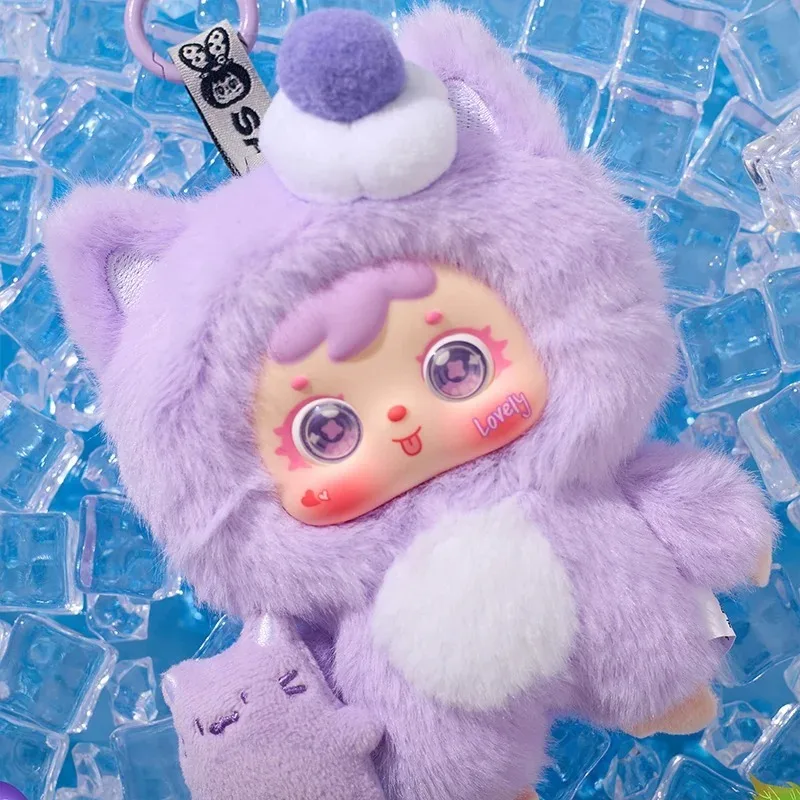 2025 حقيقي صموئيل العناق الآيس كريم سلسلة لطيف أفخم صندوق أعمى بلوشي صغير المفاتيح دمية المعلقات العصرية الزخرفية اللعب الهدايا #4