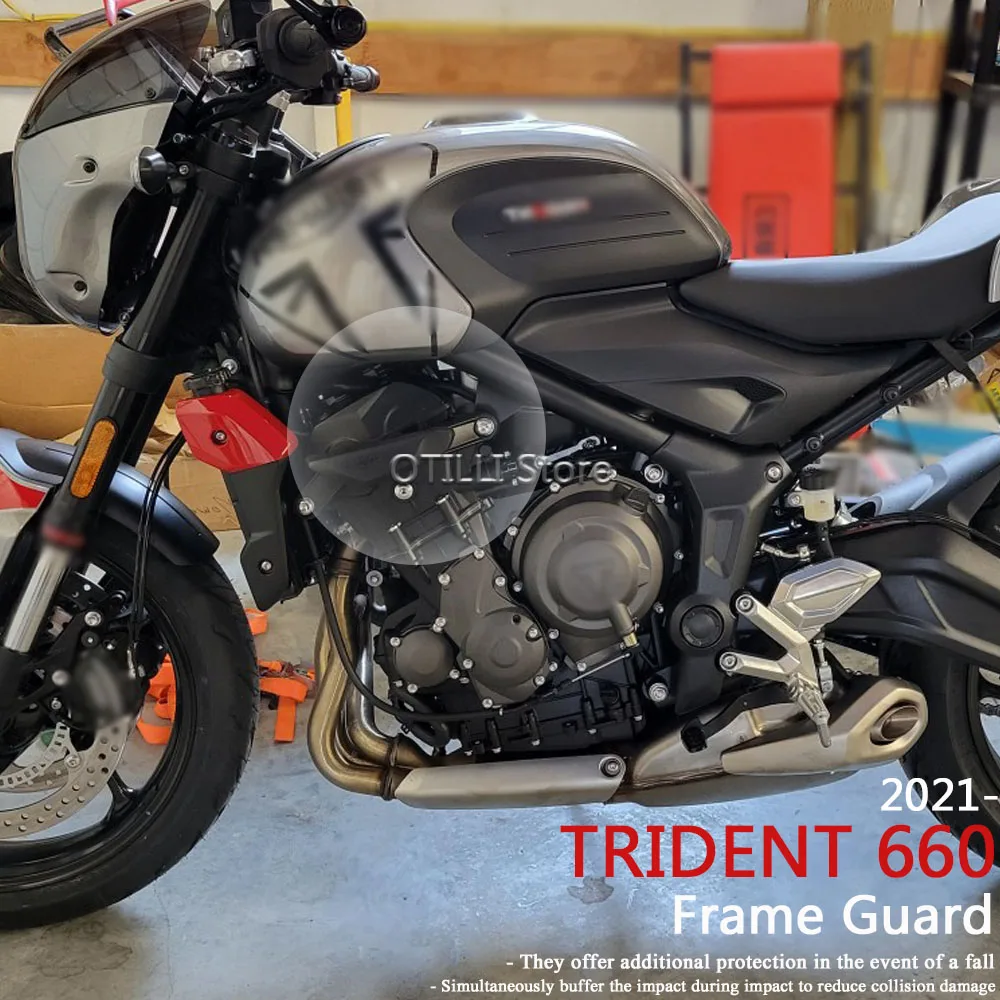 

For Trident 660 2021-2022 For Trident660 Frame slider Crash Protector Fairing Guard Crash Pad Protection Motorcycle Accessoreis