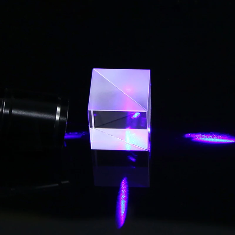 Muestra de prisma Beamsplitter con proyección de imagen, proyección holográfica, experimento óptico, 1 pieza