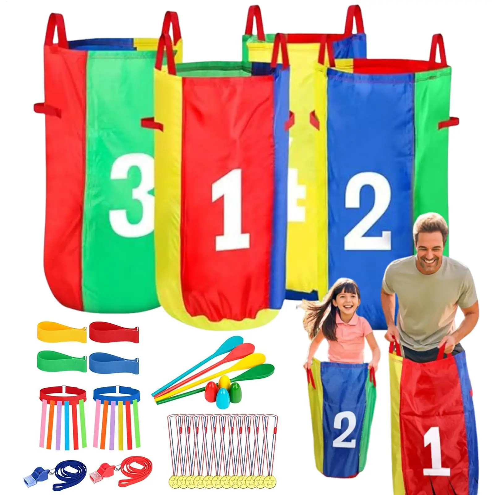 

Sack Race Carnival Games 3 Legged Relay Race Party Supplies For Lawn Yard Adults Kids Birthday Family Festival Events Outdoor
