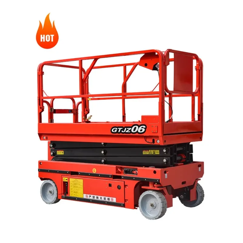 7.8m Working Height Aerial Work Electric Lifting Platform Mobile Scissor Lift Foldable Scaffolding Hydraulic