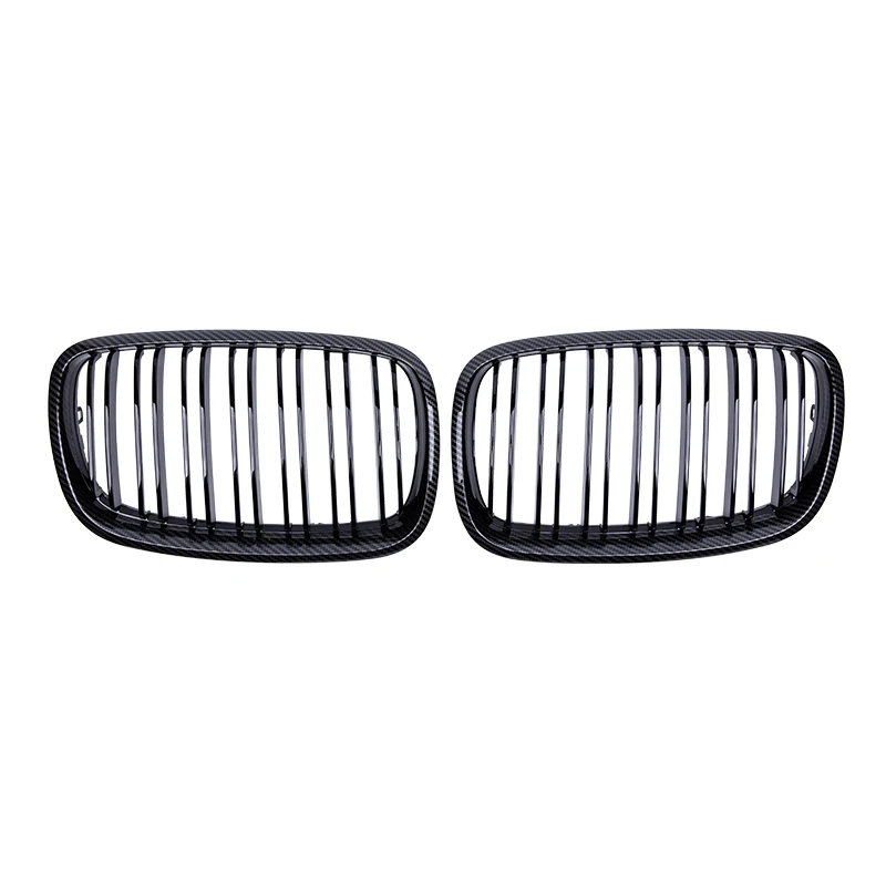 

High Quality Body Kit ABS Plastic Carbon Fiber Dual Slats Car Grills Front Kidney Grille for BMW X5 E70 X6 E71 2007- 2013