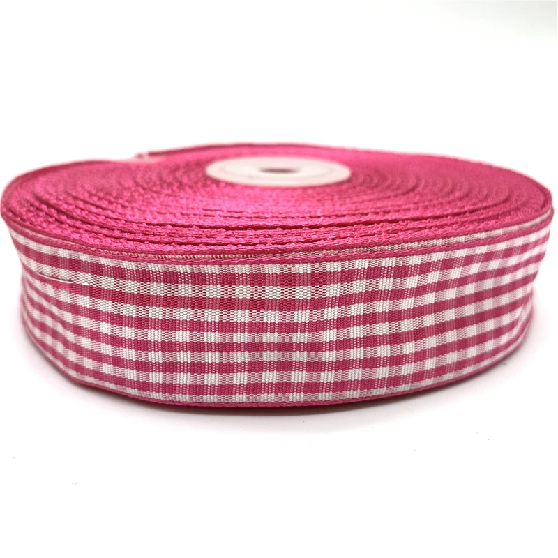 5 ياردة/مجموعة 10/15/20/25 مللي متر الأحمر منقوشة الشريط شبكة شريط مطبوع للمنزل الزفاف عيد الميلاد الديكور DIY بها بنفسك تغليف الهدايا #5
