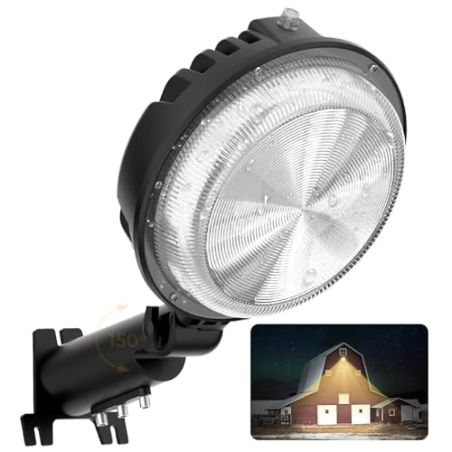

LED Barn Light 150W 20000LM Yard Area Lights Dusk to Dawn Outdoor Lighting with Photocell 3000K Warm White Adjustable Angle IP6