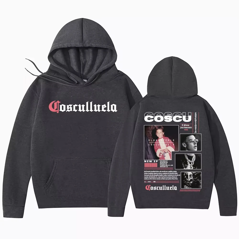 مغني الراب Blanooperla Cosculluela ألبوم جولة هوديس للجنسين Harajuku شارع العليا المتضخم هوديي الرجال الهيب هوب Bodywarmer البلوز #2