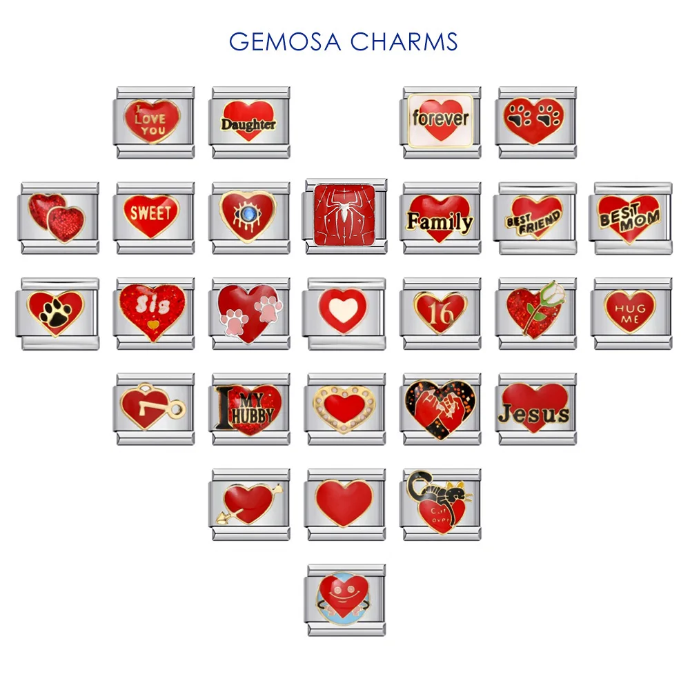gemosa-День-святого-Валентина-красное-сердце-любовь-письмо-итальянские-подвески-подходят-9-мм-браслет-из-нержавеющей-стали-ювелирные-изделия-diy-Изготовление-ювелирных-изделий