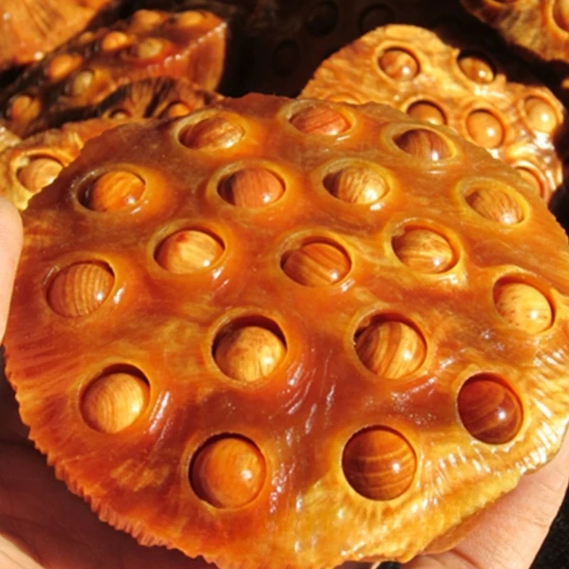 

Резная вручную ручка-подставка для кистей в форме лотоса из сосны Акико, изделие ручной работы в стиле Вэньвань, декоративное украшение.