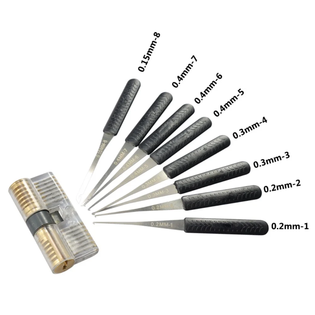 Lock Repair Kit with 12 Broken Key Extraction Tools and Fine Probe for Removing Metal Shavings and Lock Interior Contaminants