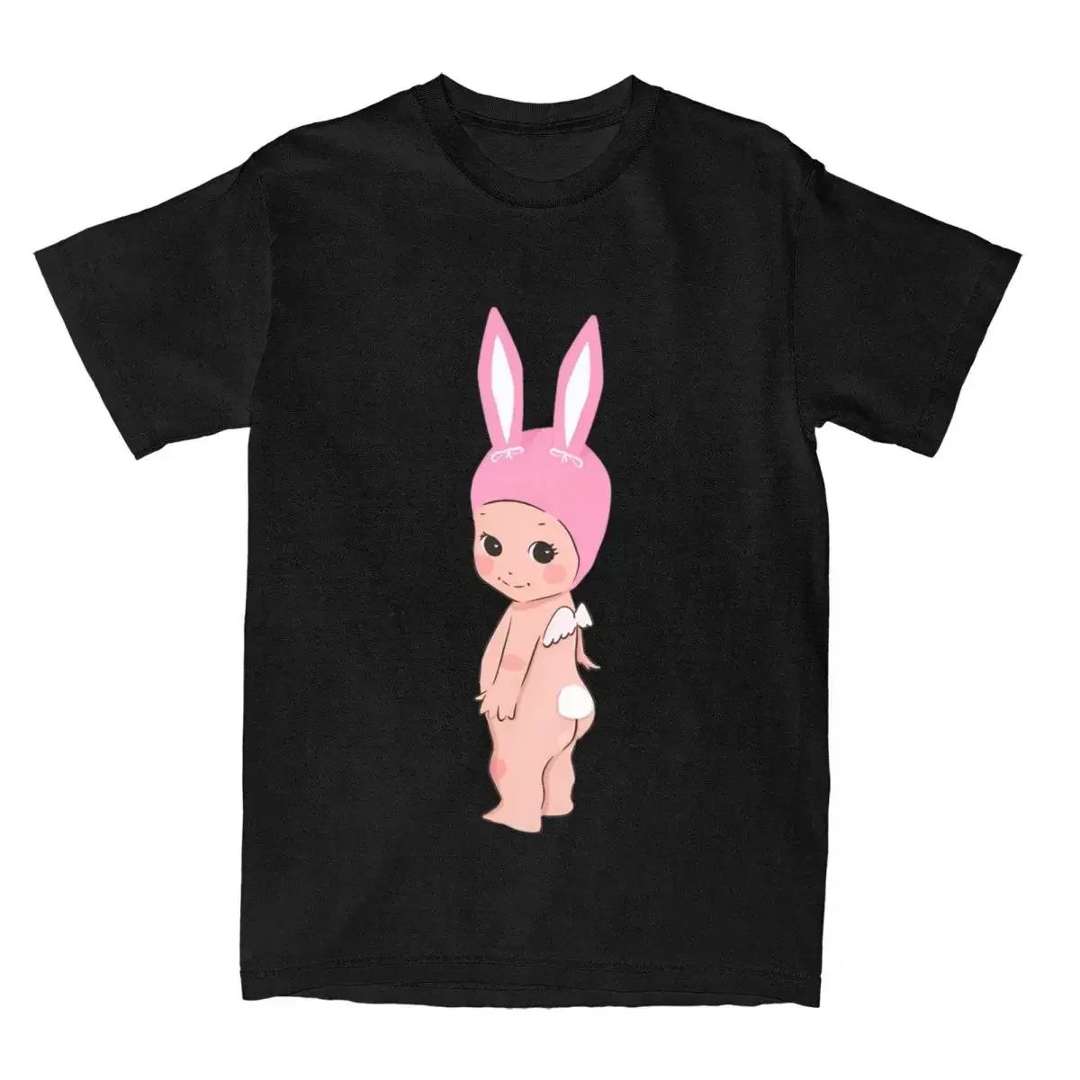 Pink Bunny Sonny Angel T Shirt Cute Cartoon Popular T Shirts Short Sleeves Tops Summer Cotton O Neck Plus Size 5XL Top Tees