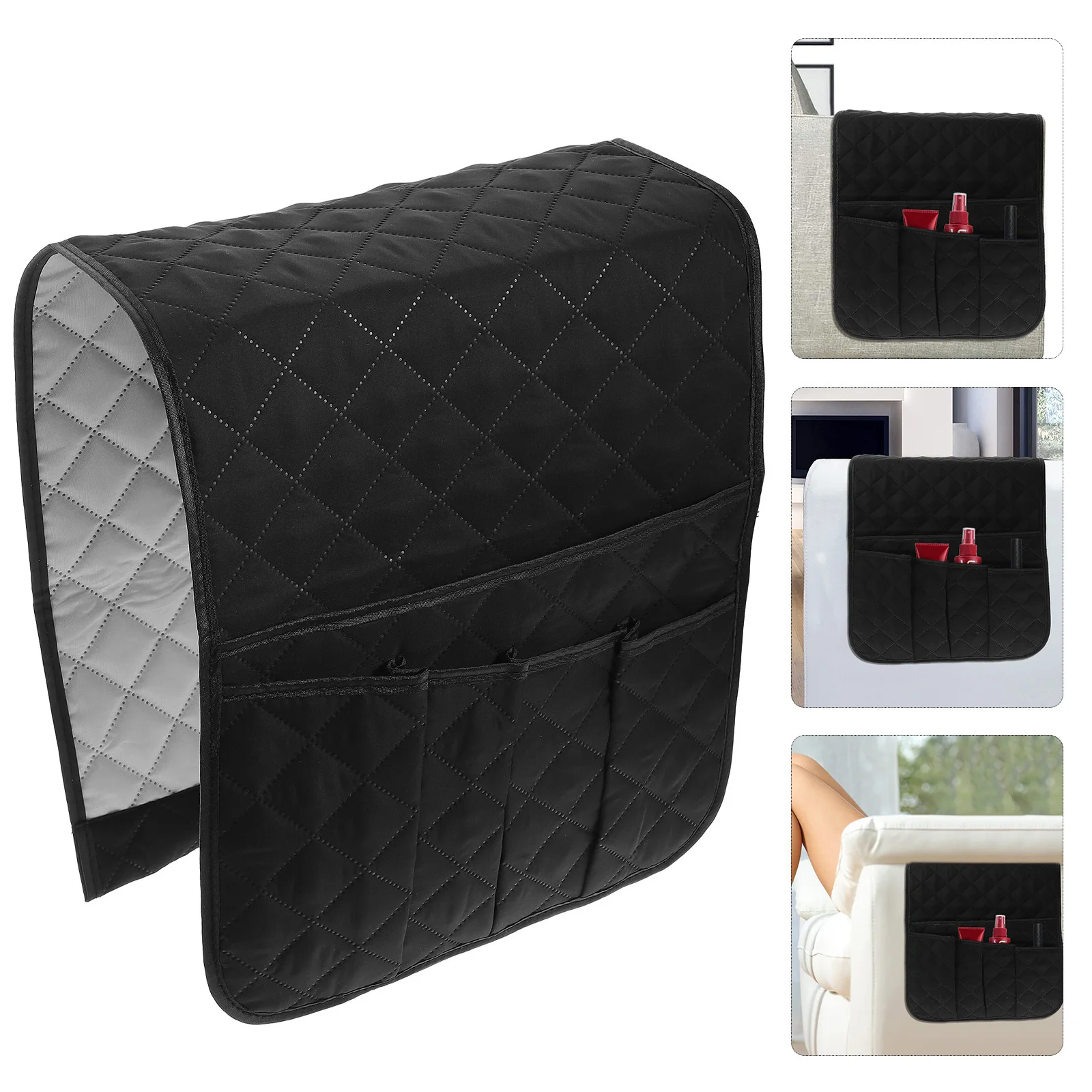 

Sofa Armrest Organizer with Cup Holder Tray Functional Storage Pouch for Home Office Use Couch Armrest Sundries Holder