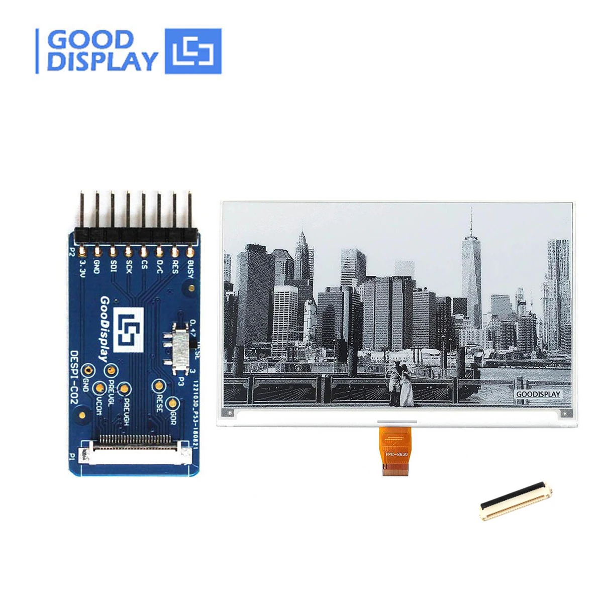 7.5'' E-Paper Display SPI Electronic Paper Screen With EPD HAT, GDEM075T42 with adapter board