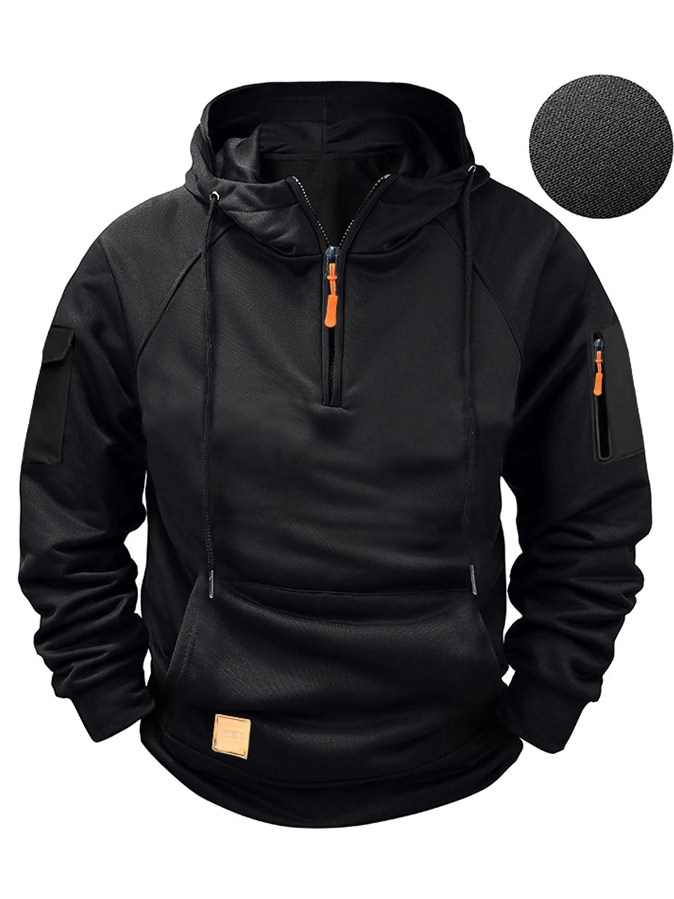 

2025 Men's Hooded Sweatshirt, Thick and Warm, High-Quality, With a Hood, Athletic Style, Zipper Closure, Multiple Pockets, Fashi