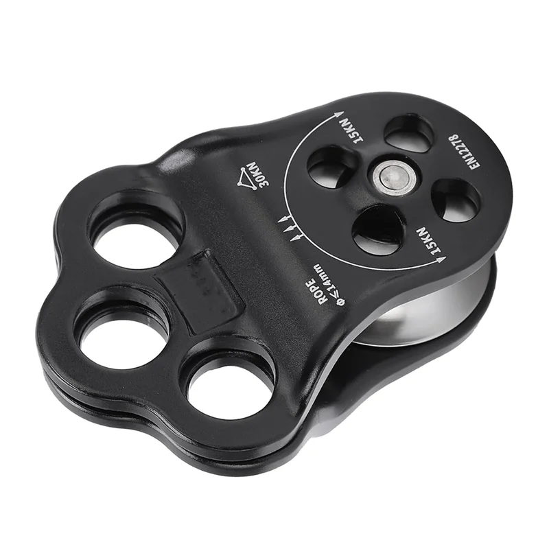 -A89Z 30KN шкив для скалолазания, сцепка с тремя отверстиями, вспомогательный шкив для скалолазания, двойной подшипник для скалолазания, Zipline Sports