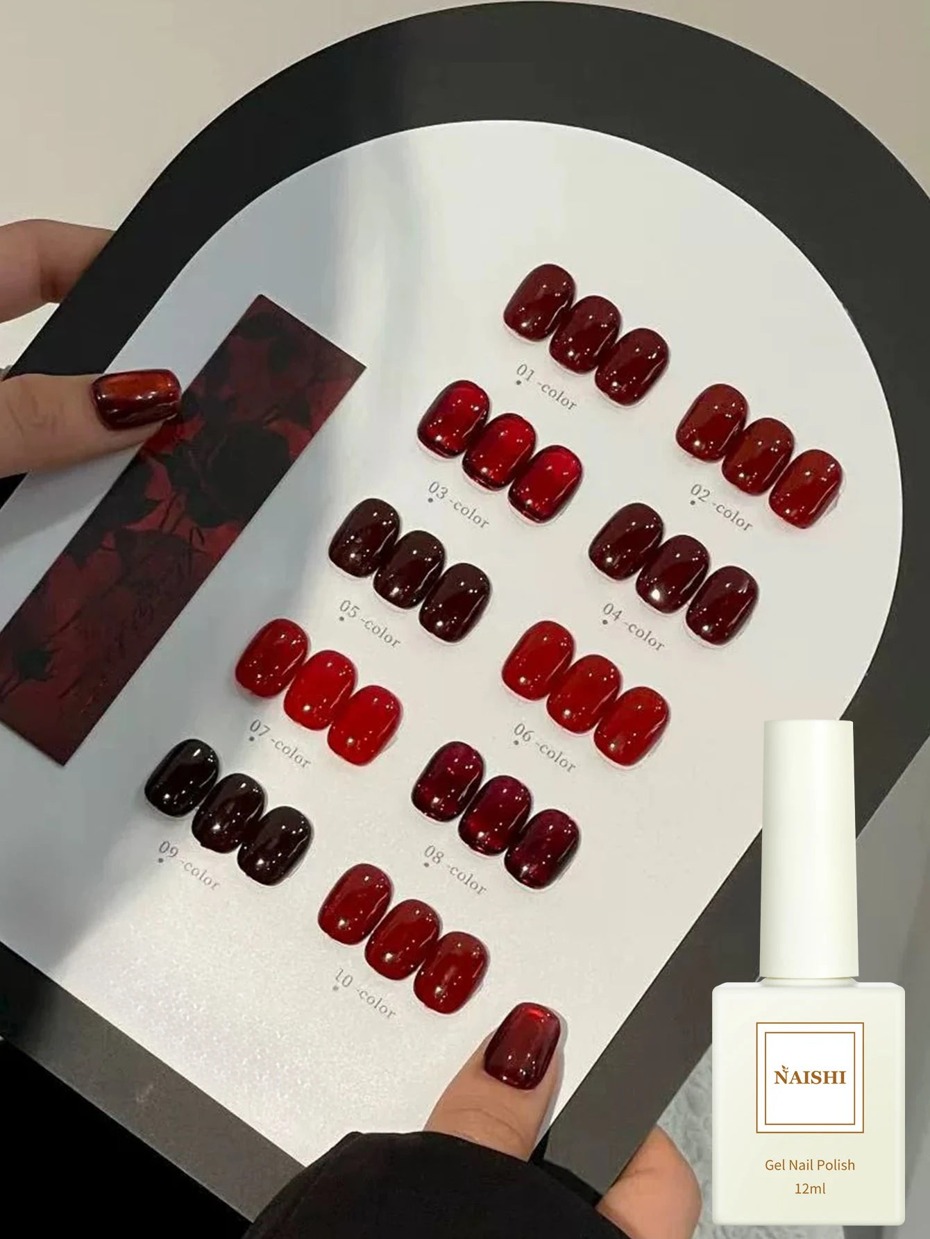 ยาทาเล็บเจลสีแดงไวน์เชอร์รี่ประกายกลิตเตอร์ละเอียดแบบคริสตัลแคทอาย รุ่นปีใหม่ 2025 ฤดูใบไม้ร่วง/ฤดูหนาว