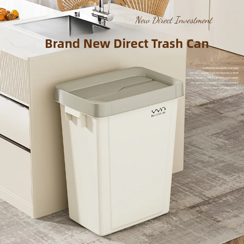 

Большая емкость для кухни, офиса, батоны, домашнего использования, трас-банка, большой размер, откидная крышка, мусорная корзина в виде буема, экологический материал полипропилена