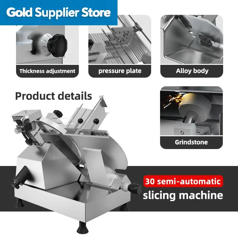 Commercial Meat Slis hine Pork Roll Beef Roll Lamb Roll Meat Sli Stainless Steel Slicing hine for Meat