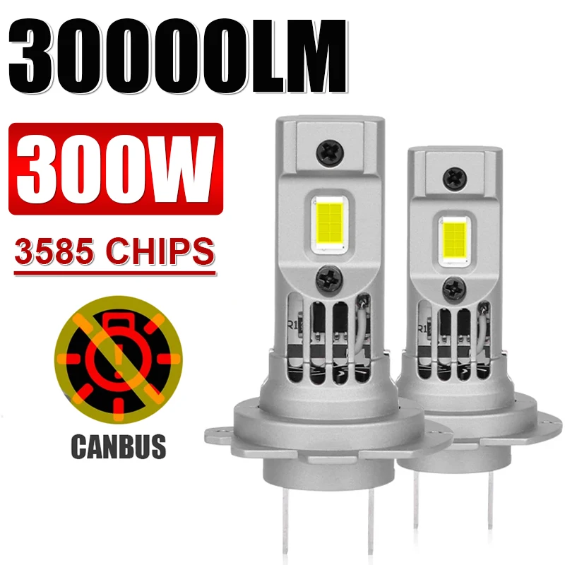 

H7 LED Headlight Bulbs 30000LM 300W Mini Car Headlamps Canbus No Error High Low Beam 6500K Turbo Fan Auto Lamp 12V