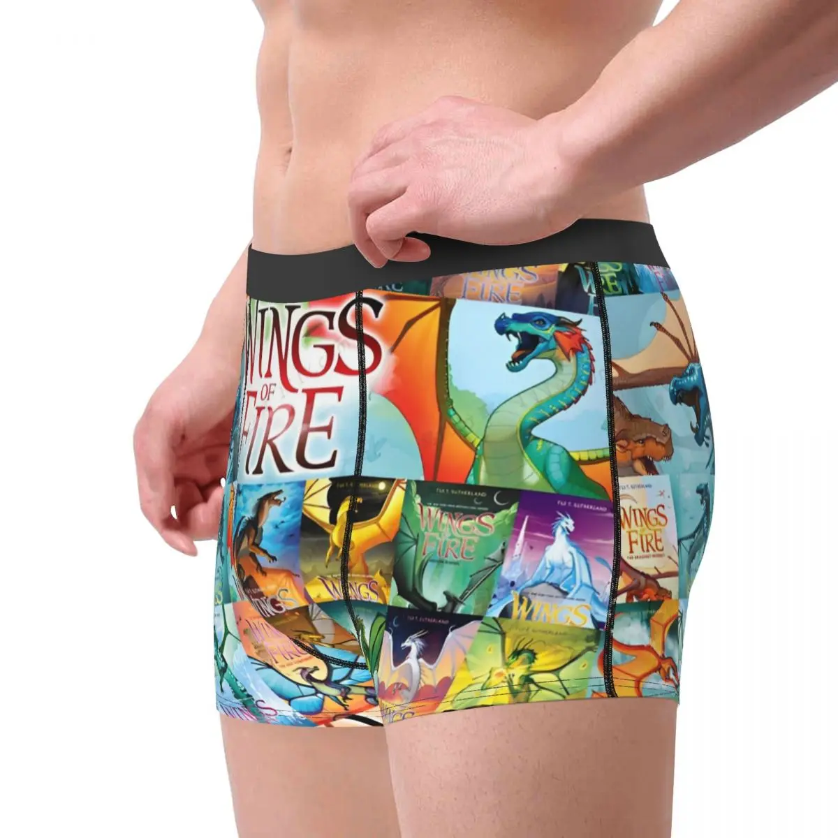 Wings Of Fire Dragon Collection Men Underwear Cartoon Sky Icewings Boxer Briefs Shorts Panties Soft Underpants Homme Plus Size