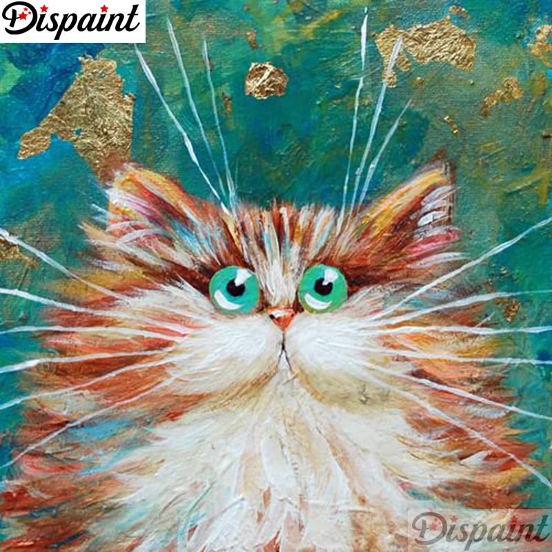 

Dispaint полная квадратная/круглая дрель 5D DIY алмазная живопись "животное кошка пейзаж" вышивка крестиком 3D домашний декор подарок A18391