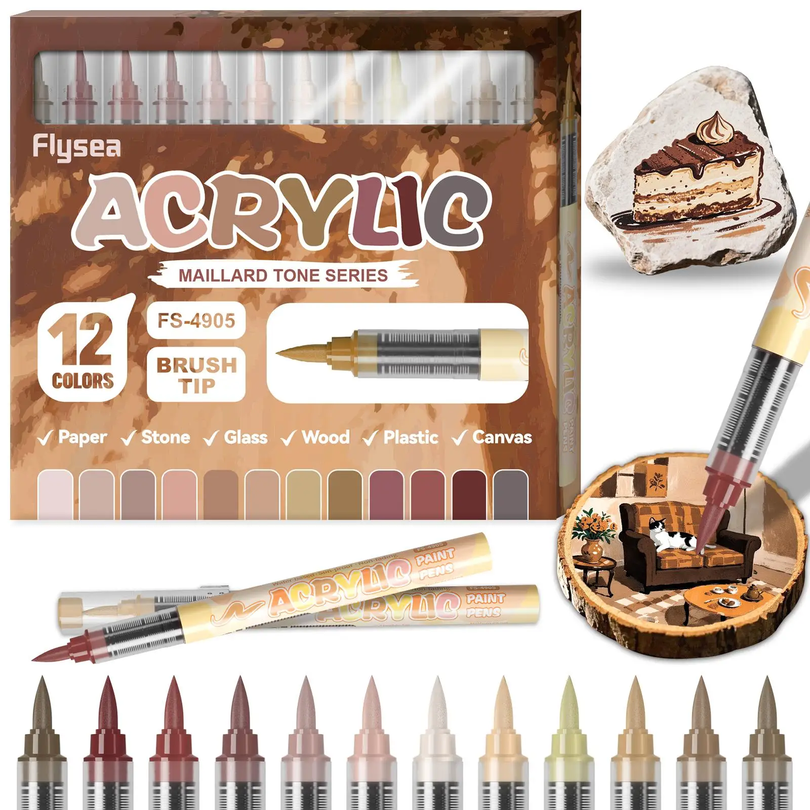 Juego de rotuladores acrílicos pastel — view 5