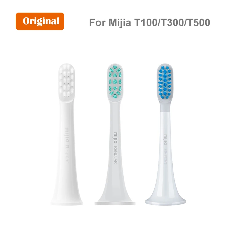 Original Mijia Sonic Electric Toothbrush Heads 3PCS For T100 T300 T500 Teethbrush replacement Heads Sonic Oral Hygiene