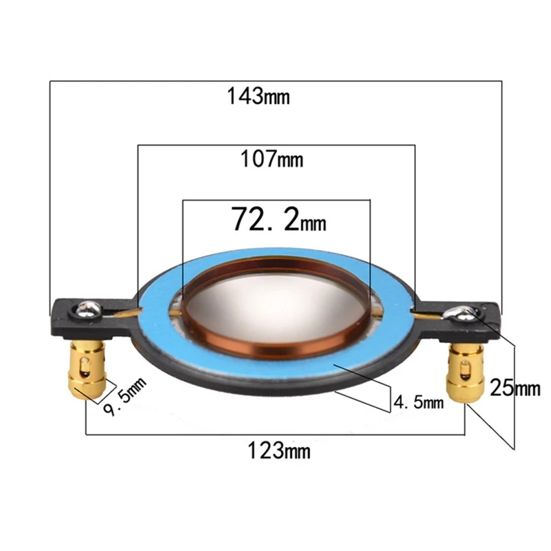 5ASD 72 Tweeter Voice Coil Membrane for Titanium Film Treble Conférencier Accessoire