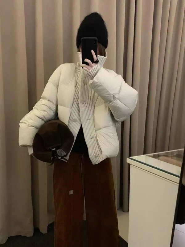 

Korean Style Thickened Casual Loose Patchwork Cotton Jacket Women's Fashion Outerwear Winter New Arrival in Style