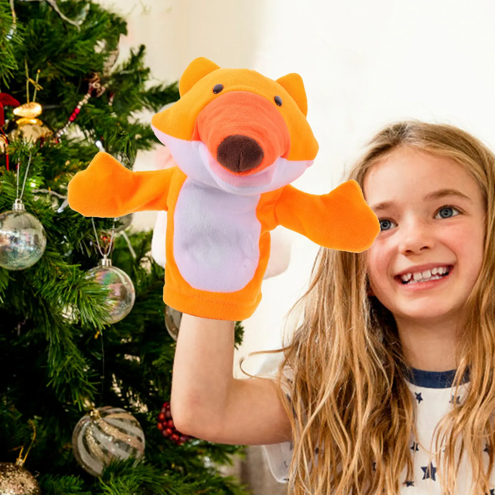 

2Pcs Animal Hand Puppets Premium Soft Fabric Lightweight Portable Fun Educational Tools for Parent-Child Bonding Ages 1-4 Years