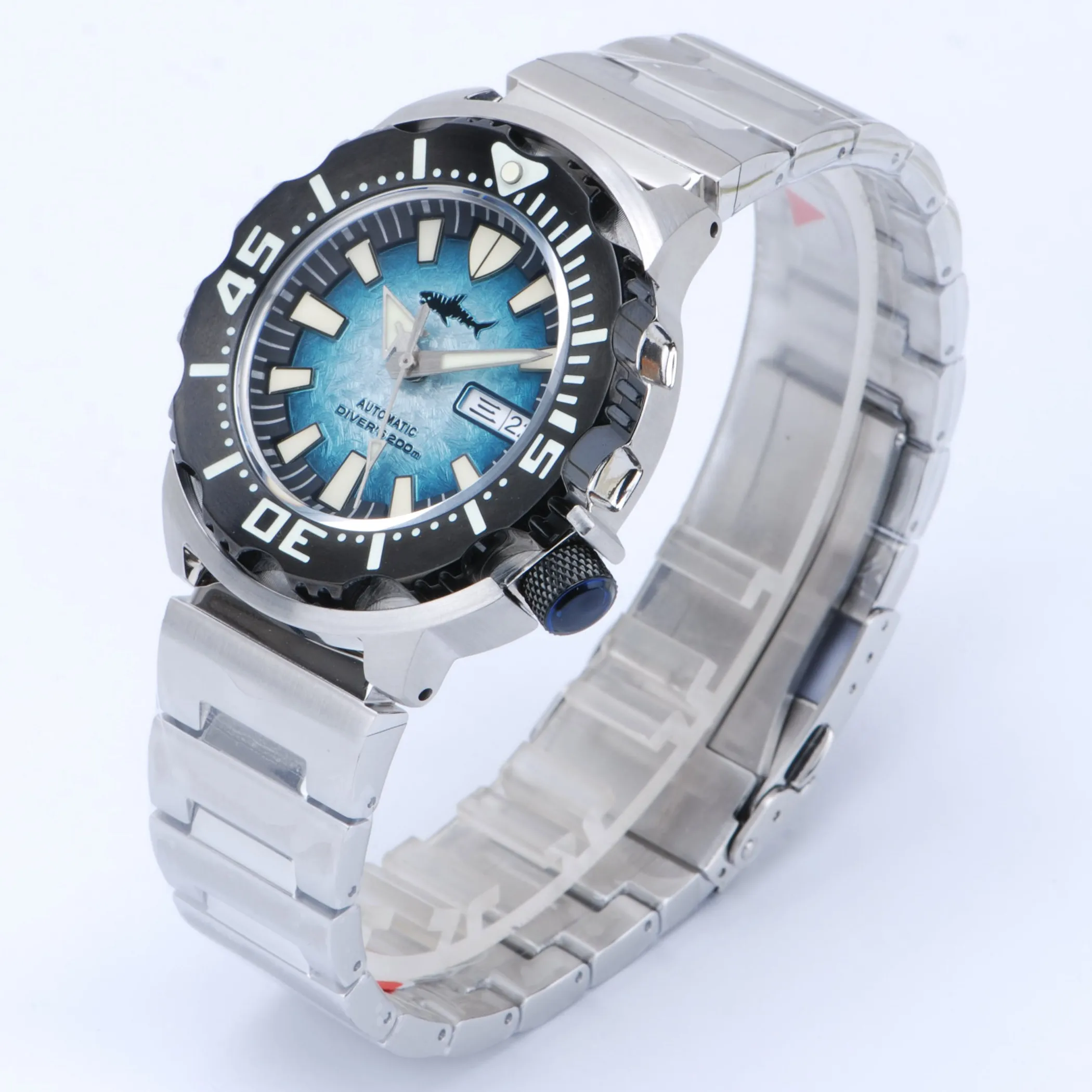 HEIMDALLR Monster V2 Frost Automatic Watch Men NH36A Men\'s Mechanical Sapphire Glass C3 Luminous Waterproof 200M Diving Watch