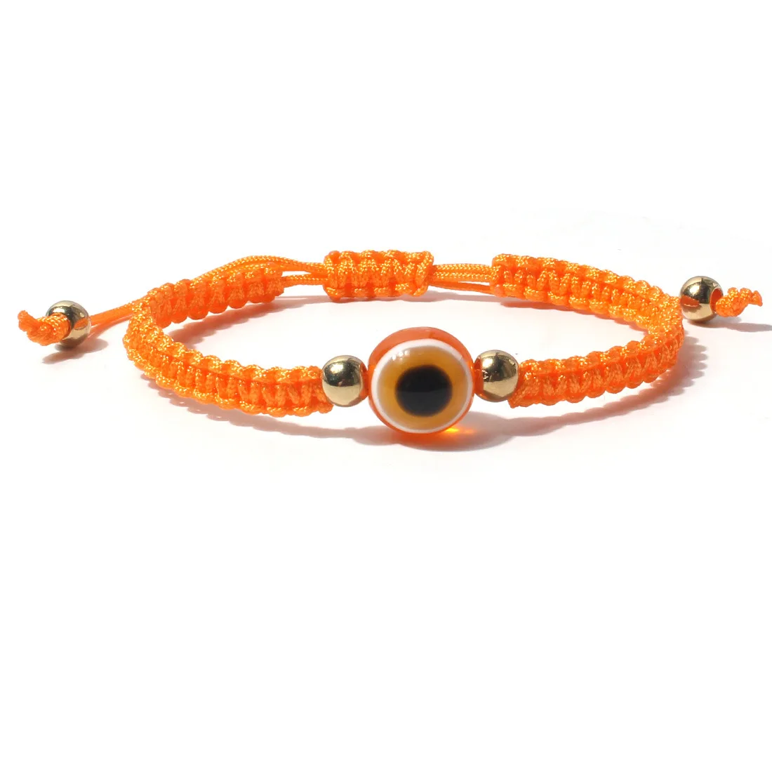 Resin Evil Eye Lucky Charm Bracelet Women Girl 2022 New Fashion Blue Green Orange Yellow Cord Macrame Adjustable Jewelry Present