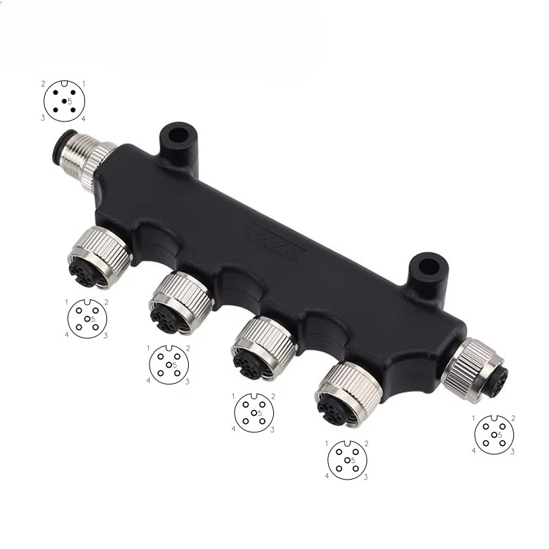 

NMEA2000 Terminal Resistor 6 Port Connector N2K Adapter M12 5 Pin A Code Module Converter Ship Connector