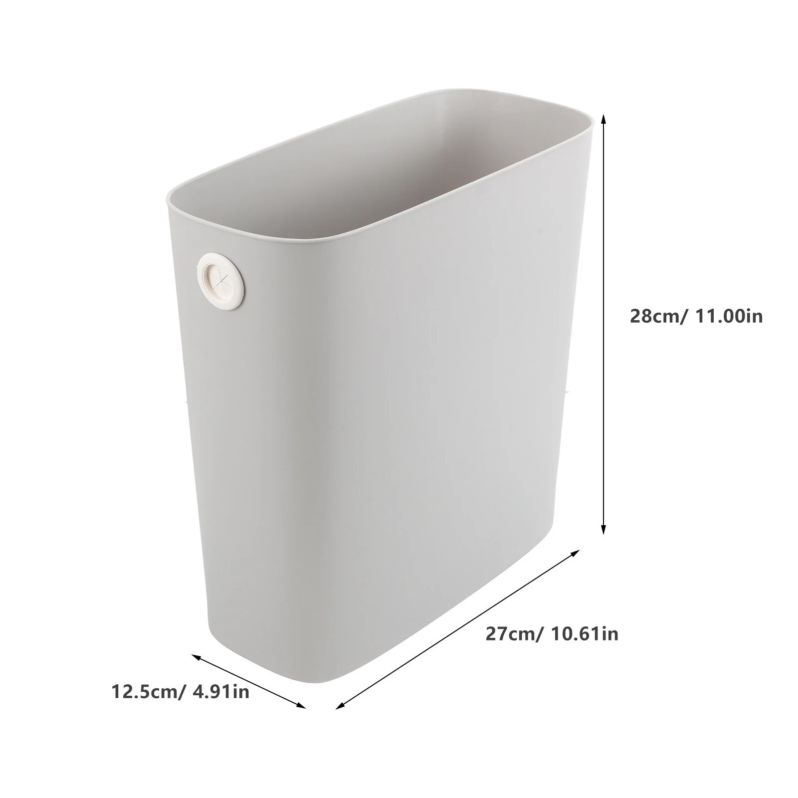 Narrow Space Garbage Can Kitchen Waste Basket Slim Trash Bucket Home Plastic Storage