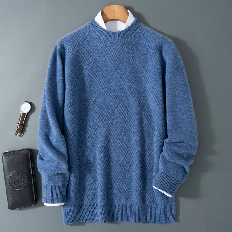 سترة صوف عالية الجودة للرجال سترة خريف وشتاء قميص صوف غير رسمي