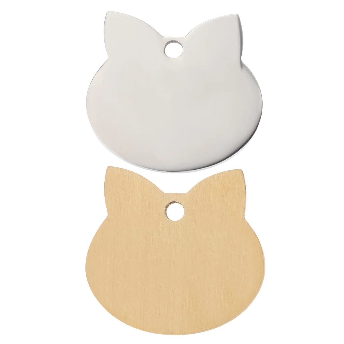 

2pcs Stainless Steel Dog Id Tags Durable Creative Pet Identity Tag For Cats Dogs Pet Charm Tag Environmental Protection