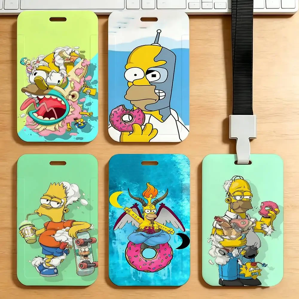 Novo Porta-Cartão de Acesso Futurama com Clip para Crachá e Cordão de Pescoço para Uso em Escritório e Campus - Ideal para Crachás de Identificação