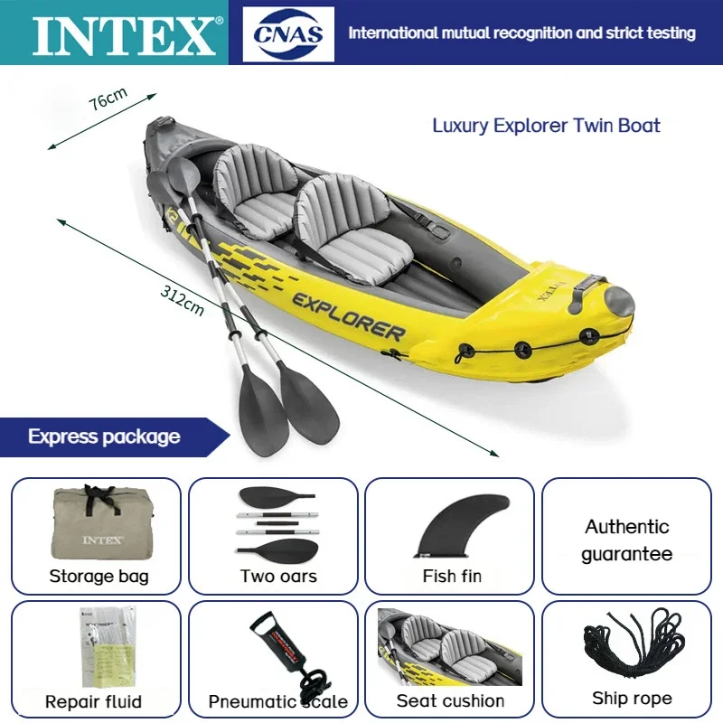 Intex68307inflatable Csónak Gumi Tutaj Drift egységes Dublőz Felfújható Csónak Drift Csónak Kajak kültéri horgászni Csónak