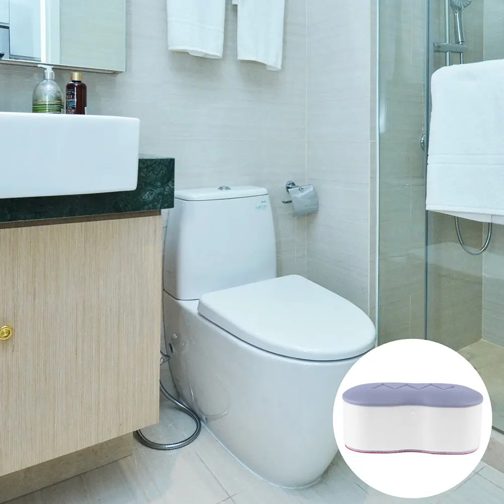 

4pcs Toilet Seat Gasket Durable Safe Simple Design Practical Use Self Adhesive Antislip Pad TPR ABS Material Bathroom Facility