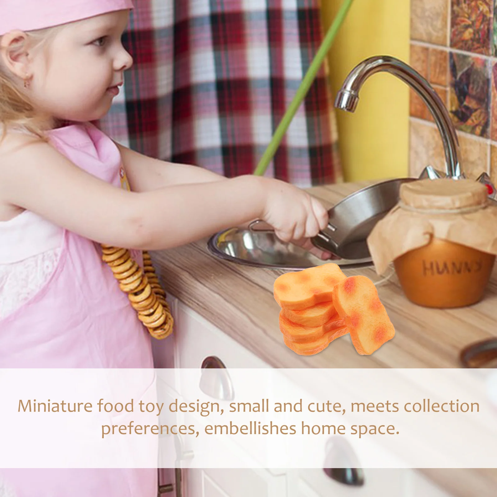 ขนมปังปิ้งจำลองเหมือนจริง 10 ชิ้น สำหรับตกแต่งบ้านตุ๊กตา ร้านเบเกอรี่ ขนมปังจิ๋ว ของเล่นเสริมบทบาท ร้านเค้ก ของตกแต่งทำจากพีวีซี