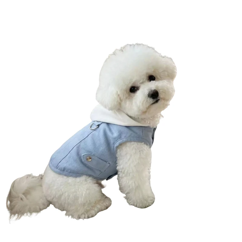 Ropa de Primavera para Perros, Chaleco Vaquero de Mezclilla para Gatos, Cachorros, Yorkshire Terrier, Pomeranian, Shih Tzu, Maltese, Poodle, Bichon, Schnauzer