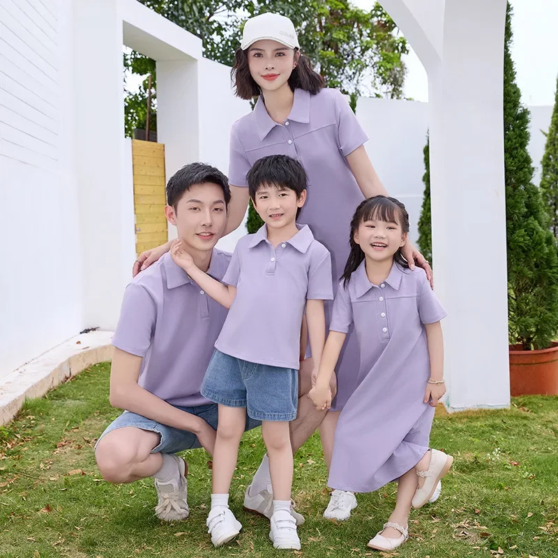 

Семейная одежда Одинаковая одежда для родителей и детей Платья для мамы и дочки Рубашки-поло для папы и сына Детская одежда для мамы и папы