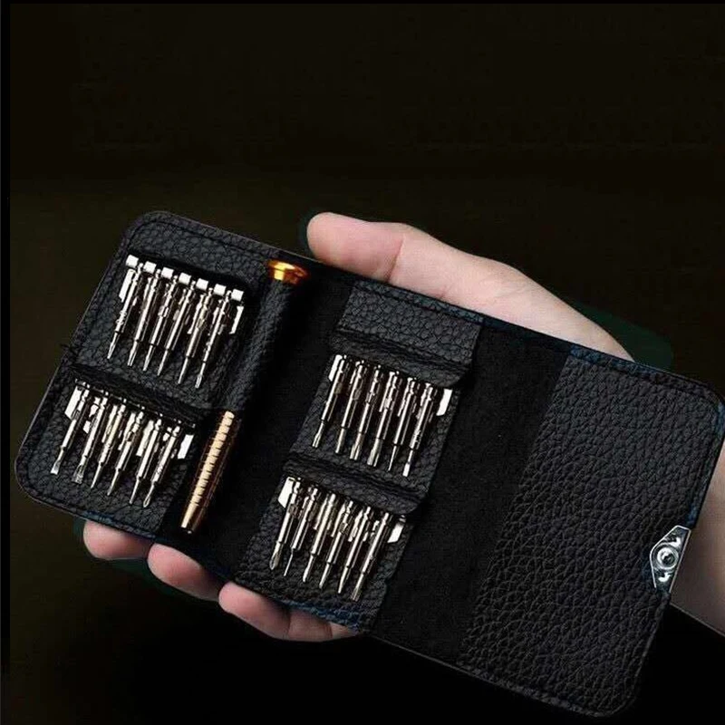 Portable 25 In 1 Mini Precision Screwdriver Set Magnetic Head Electronic Torx hand Tools Poket Kit for Phone Camera Watch Repair