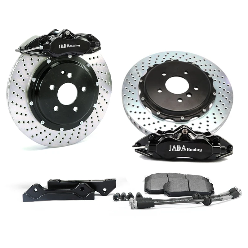 Best Quality Aluminum Alloy Big Brake Caliper 4 Pots With 355*28 Disc For Haval f7 Front Wheel Rim 17''