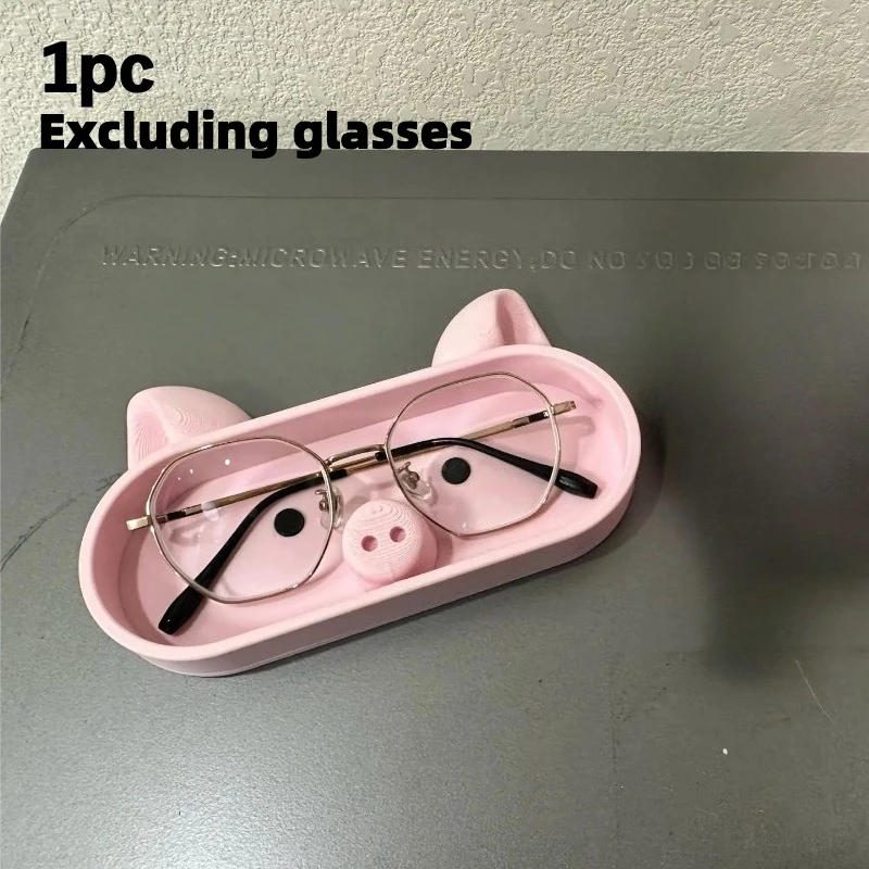 1pc Pink Pig-Shaped Organizer Tray,Suitable for Eyeglasses, Jewelry & Small Accessories-Desk Decor