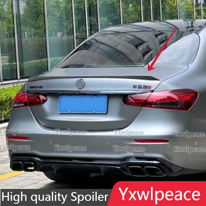 

For Mercedes-Benz E-Class W213 2016-2021 Spoiler E200 E300 E320 E63 ABS Plastic Rear Trunk Lip Spoiler Wing Car Accessories