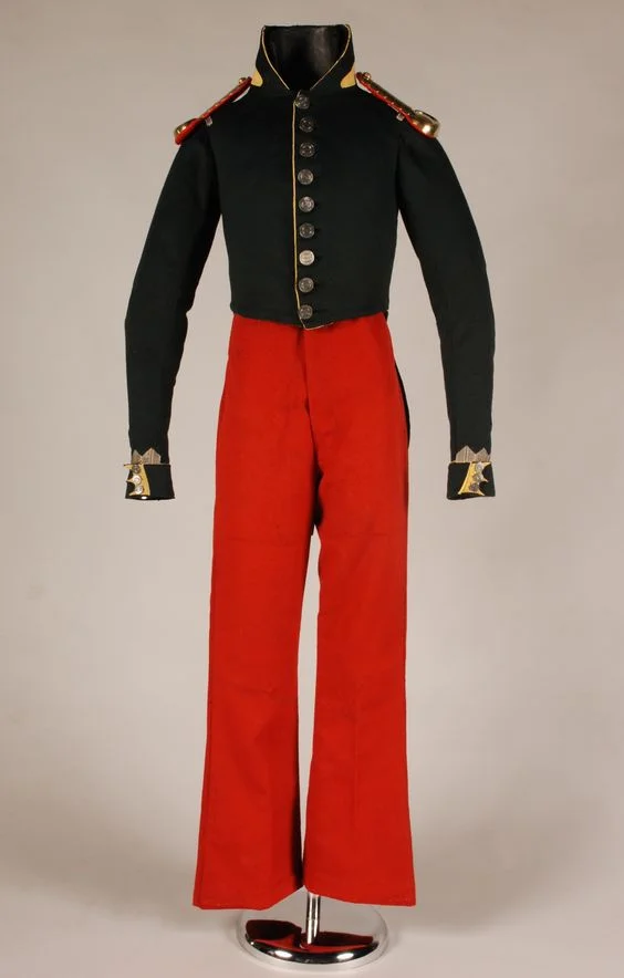 Men's 1836s Spanish Carlist Wars Second Lieutenant Officer Uniform Costume Victorian Military Outfits Jacket And Pants Set