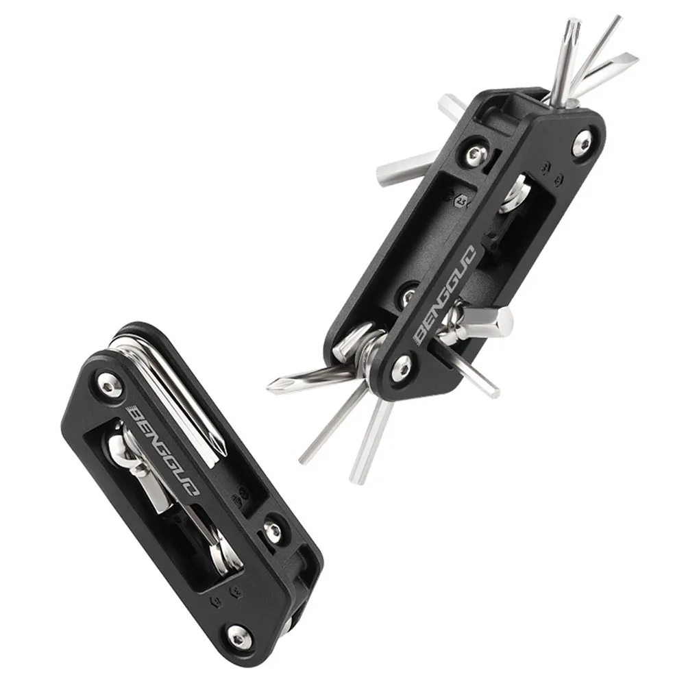 

Набор инструментов для ремонта велосипеда 10-в-1, портативный инструмент для обслуживания велосипеда, ключ для шестигранных спиц велосипедных шин для обслуживания велосипедных шестигранных спиц