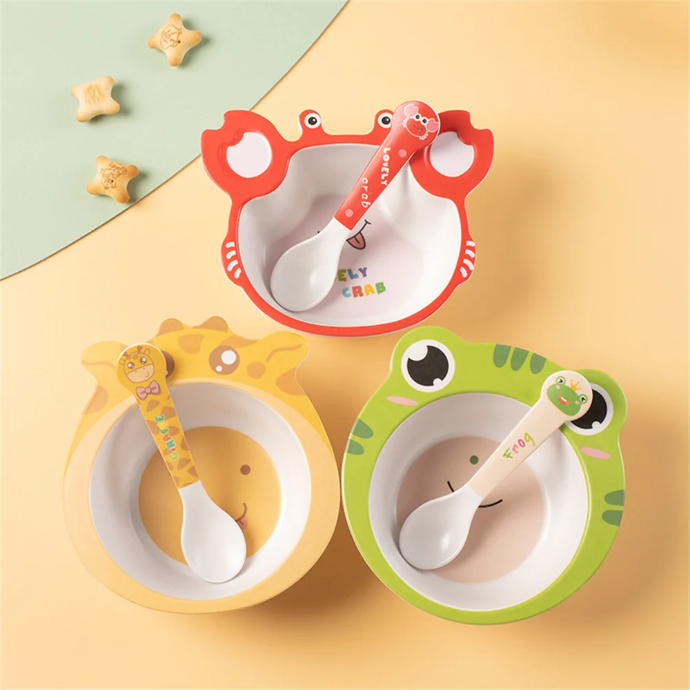 Children Tableware Ideal Capacity Design For Dining Bowls Bamboo Fiber Childrens Bowl Lightweight Material Durable Tableware